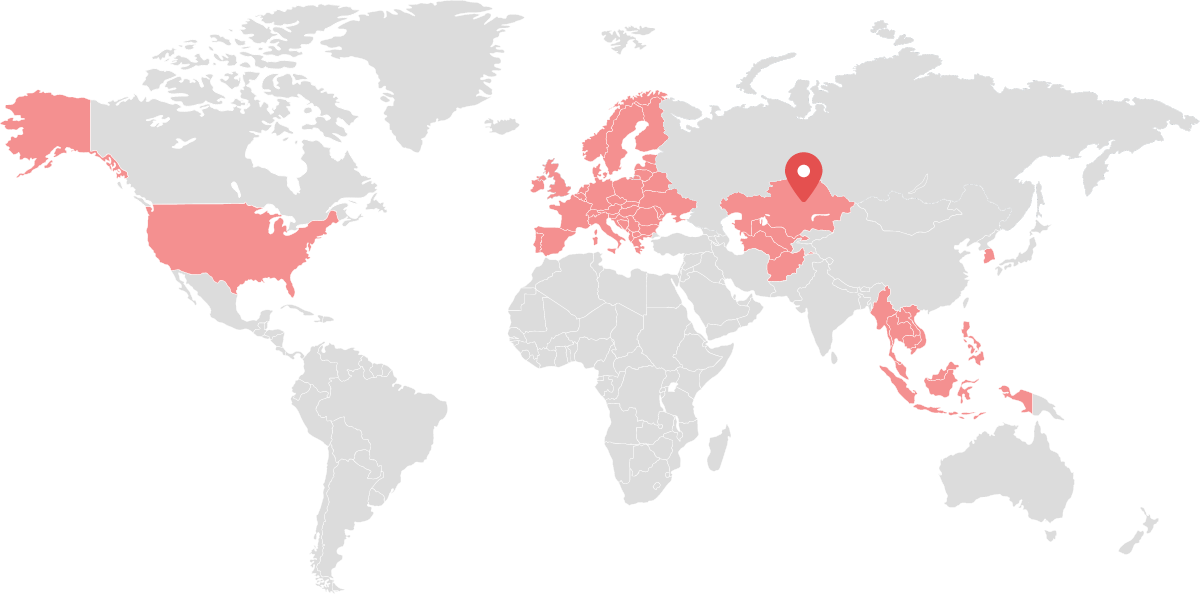 K-DOD Business in Global Map